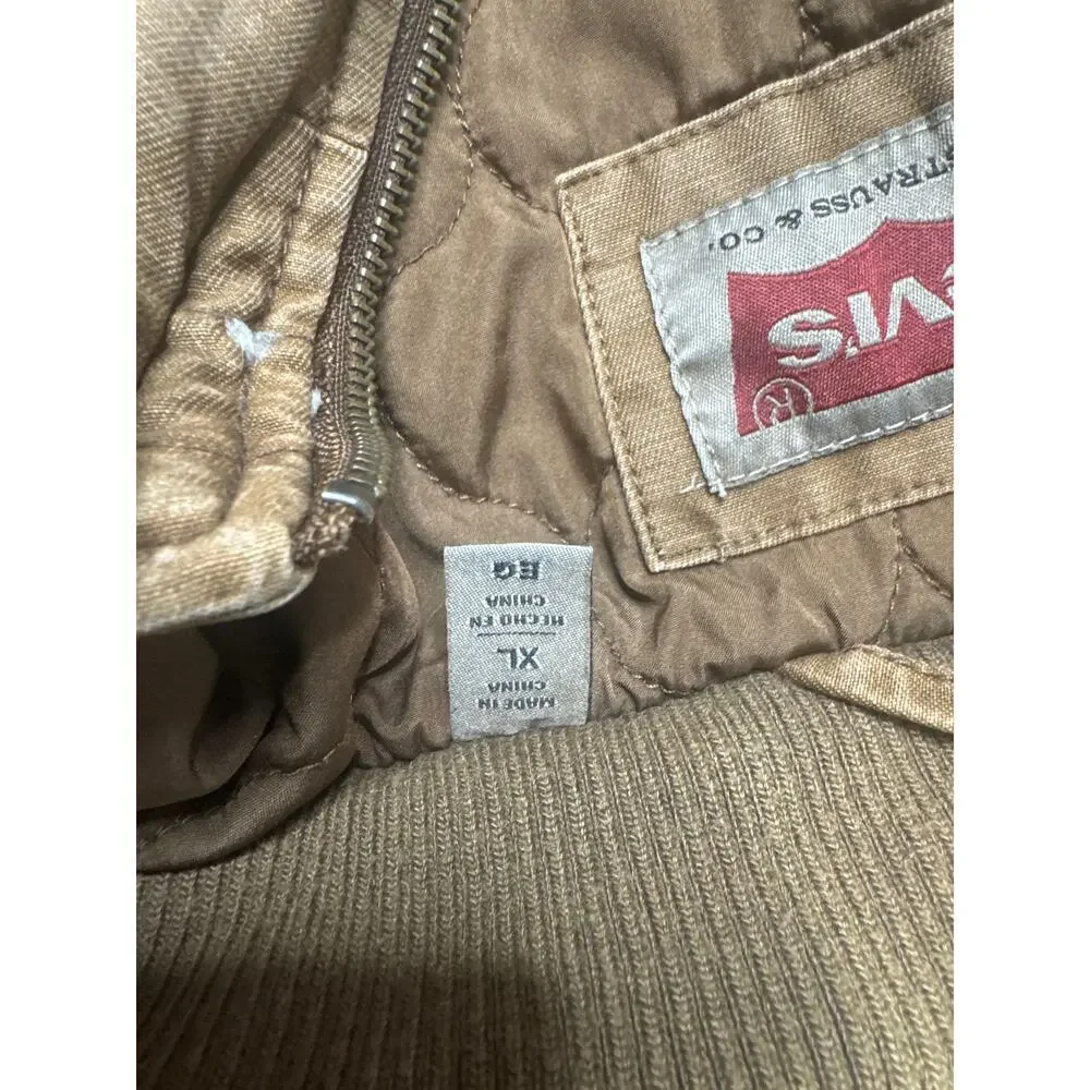 Levi’s Vintage Utility Work Jacket Men’s XL Insulated Canvas Tan Cotton Coat
